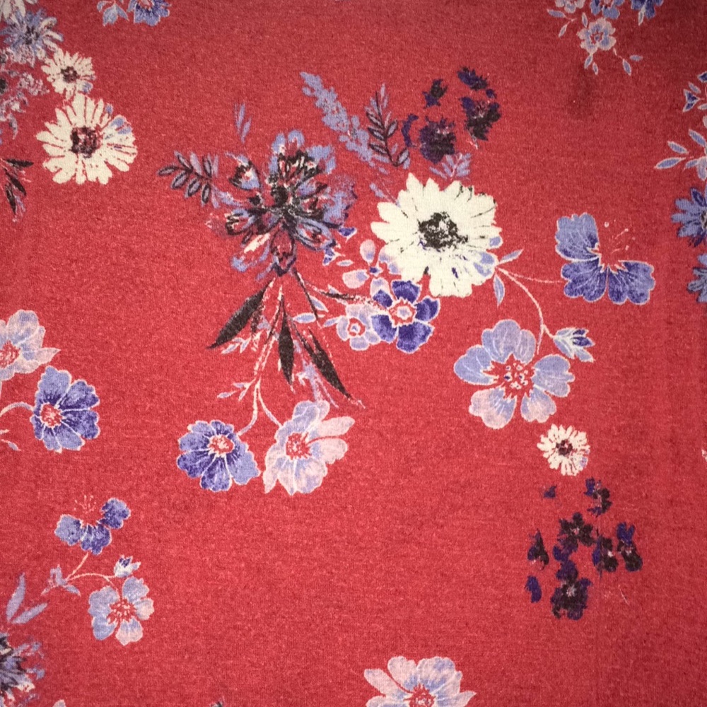 XL Rewind Pink Lace Floral Crisscross Back Shirt - Picture 2 of 5